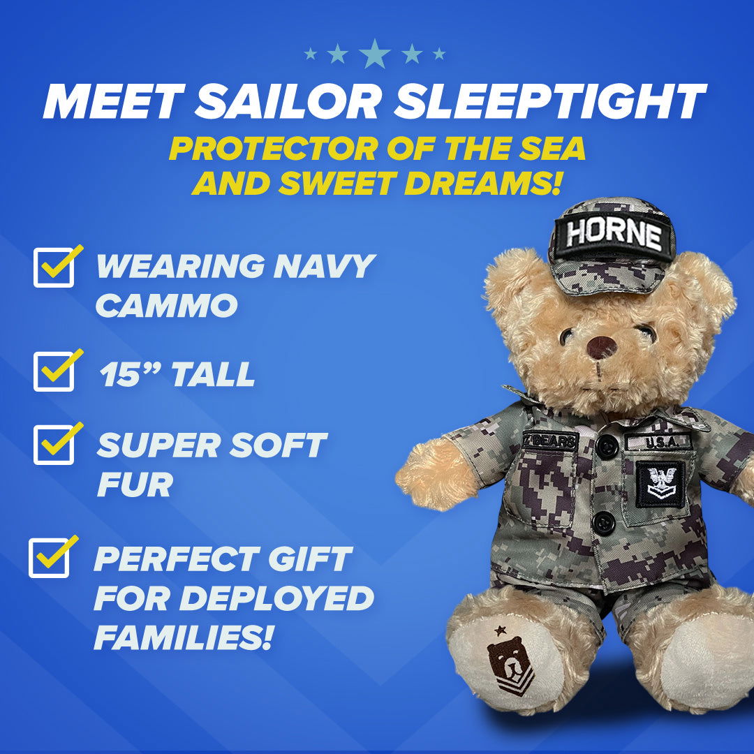 Navy Teddy Bear Cammo Personalized Bundle