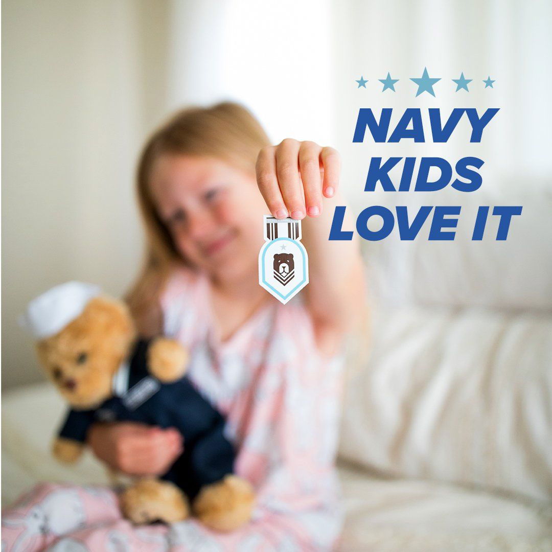 Navy Teddy Bear Personalized Bundle